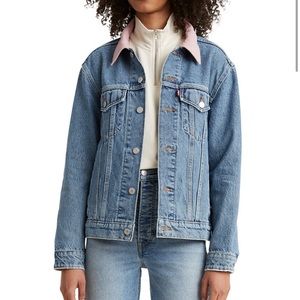 Levi’s Ex-Boyfriend Corduroy-Collar Denim Jacket